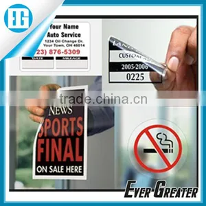 Custom Static Clear Cling Vinyl Sticker, DIE CUT Clear WINDOW STICKER Custom Car Bumper Sticker thumbnail-1