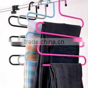 S-type Metal Pants Hangers,Closet Storage for Jeans Trousers Space Saver Storage Rack Quality Choice thumbnail-3