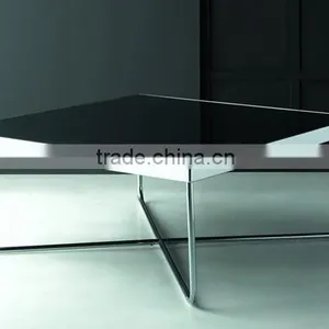 Glass Square Table in Stainless Steel Frame CT-075 thumbnail-4