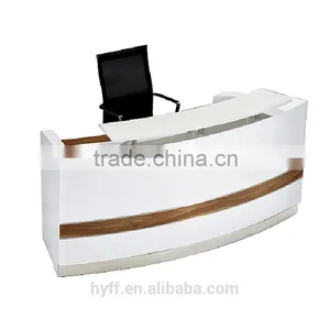 Corner Wooden Reception Counter Design HYF-23 thumbnail-1