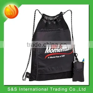 Hot Sell Sport Nylon Drawstring Bag With Detachable Phone Holder thumbnail-1