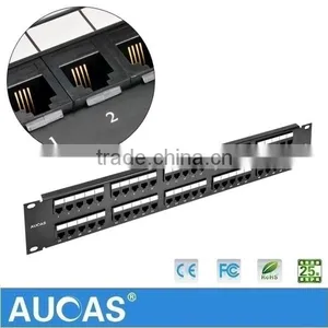 Aucas Taiwan Brand RJ11 Communication Cable Patch Panel 50 Port For Telephone Cable Hot Price thumbnail-2