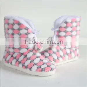 Ladies Coral Fleece Slipper Boot thumbnail-1