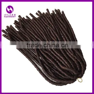 Wholesale 8 Colors Optional 110g 18" Crochet Twist Braids Ebony Synthetic Braiding Hair Soft Dreadlocks Hair Extensions thumbnail-4