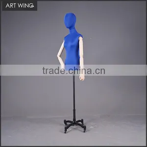 Mannequin Dress Form Covered Fabric Arms Vintage for Sale New York thumbnail-1