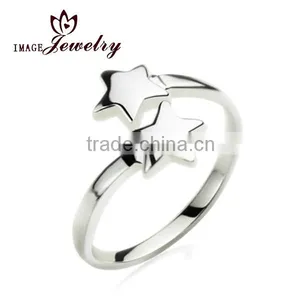 Wholesale Fashion Couple Jewelry Silver 925 Star Silver Ring thumbnail-1