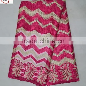 CL14-215 High Quality African French Net Lace Fabric, Tulle Lace Fabric Wholesale thumbnail-3
