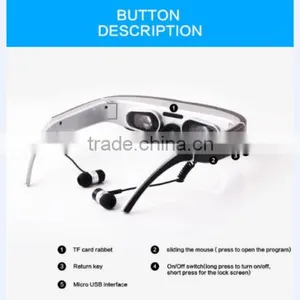 Portable Headset 98 Inch Video Glass, Android 4.4; 3D, Wifi, 8gb Ram, Dual Core, Support tf Card 32gb thumbnail-3