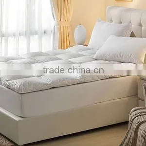Soft White Plain Home Textile Washed Feather Down Matress Topper thumbnail-2