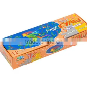 Gouache, Poster Paint, Poster Color 12 Colors, With Gold and Silver Glitter, 240 ml thumbnail-2