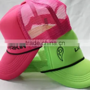 Neon Color Trucker Hats With Black Strap thumbnail-4