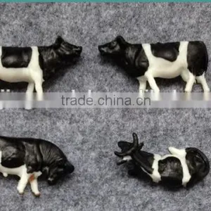 Model Figure, Model Animals, Scale Animals for Z Scale, Plastic Building Resin Farm Cow for 1/150 thumbnail-1