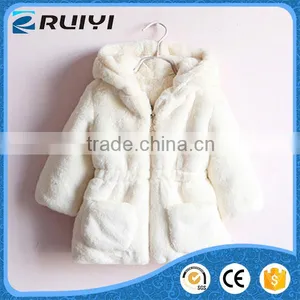 Children Fake Fur Jacket Synthetic Fur Hoody Jacket thumbnail-2