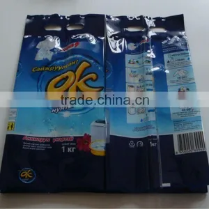 Hot Sale Die Cut Handle Plastic Packaging Bag for Washing Powder thumbnail-1