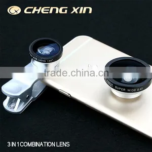 Full Set Cell Phone Lens 3 in 1 Clip-On Fish Eye Lens 180 Degree Universal For i4 4s 5 6 Fisheye Lens Quality Choice thumbnail-5