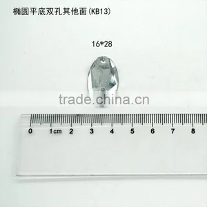 KB13 Oval 16*28 Cosmic Flat Back Sew on Acrylic Rhinestones for Fashion Decoration, Craft Making, Garment Bags Accessories thumbnail-2