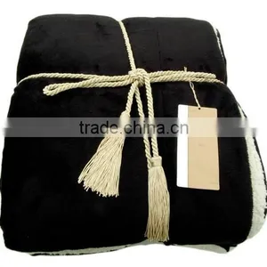 100% Polyester Double Layer Gifts Promotional Blanket Wiht Plush and Sherpa Fleece thumbnail-5