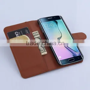 Low Price China Mobile Phone Leather Wallet Stand Case For Samsung Galaxy S6 Edge thumbnail-6