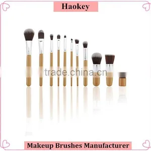 2016 OEM 11cs Bamboo Private Label Makeup Brush Set thumbnail-2