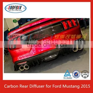 For Ford Mustang 2015 Carbon Fiber Material Rear Bumper Diffuser thumbnail-2