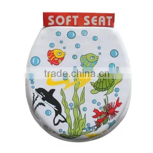 European Size Colorful Seaworld Printing Toilet Seat Cover thumbnail-1