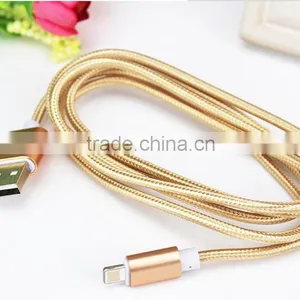 2016 Original Micro USB Cable With Colorful Nylon Line Metal Plug for IPhone 6 Plus 5s IPadmini For Samsung Xiaomi HTC Nokia Most Popular thumbnail-1