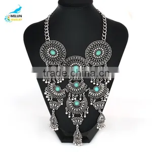 Yiwu Wholesale Handmade Jewelry Fashion Charm Pendant Vintage Maxi Necklace thumbnail-6