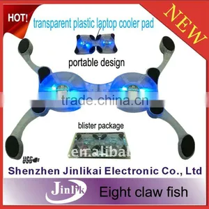 Blue Led Transpatent Flexible Laptop Cooling Pad thumbnail-1