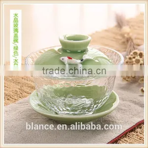 Glass Tea Cup in Pond Design thumbnail-4