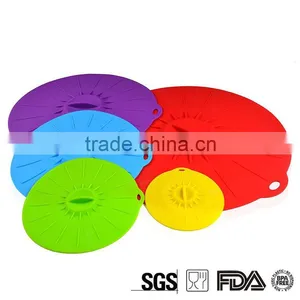 OEM Silicone Pot Cover Lid Set ,silicone Suction Lids for Bowl, Silicone Lids Spill thumbnail-1