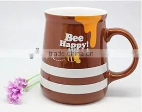 Bee Happy Bee Stoneware Design 12oz Mugs and Cups thumbnail-1