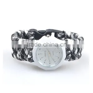 550 Paracord Bracelet With Watch, Paracord Bracelet With Firefighter, Paracord Bracelet With Logo thumbnail-5