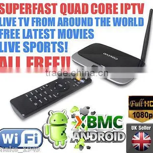 QUAD-CORE ANDROID IPTV TV BOX, WORLD TV,FREE MOVIES, SPORT thumbnail-1