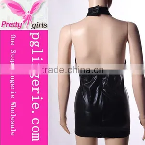 Tight Fashion Black Adult Cheap Sexy Vinyl Clubwear thumbnail-6