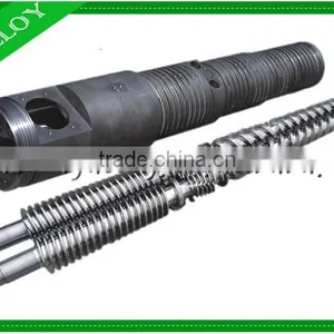Hot Sale 2016 JinSheng 65/132 Conical Twin Screw Barrel for PVC Products thumbnail-1