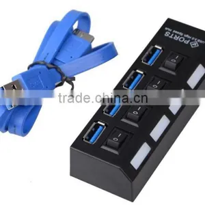 High Speed USB3.0 HUB 4Ports 5Gbps Splitter Power Adapter thumbnail-1