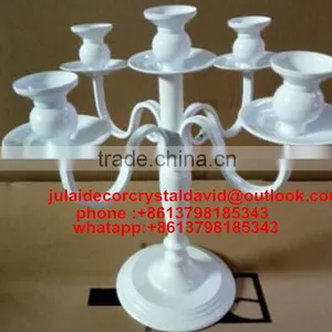 Black and White Metal Candlestick Candle Holder thumbnail-1