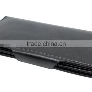 Unisex Multi Card Holder Long Wallet Soft Leather With Clasp Button thumbnail-5