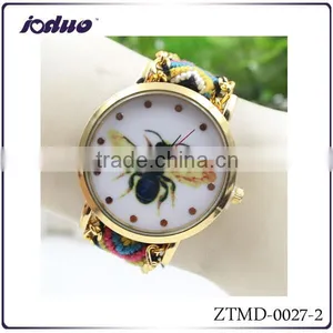 Wholesale DIY Women Hand Made Bee Metal Watches thumbnail-1