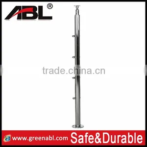 Commercial Sus304 Stainless Steel Glass Balustrading Post With Glass Holder thumbnail-1