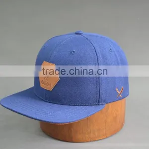 Custom 6 Panel Snapback Hat With PU Badge thumbnail-3