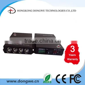 Fiber Optic Equipment 4 Channels SD Video Converter Multimode 2km thumbnail-2