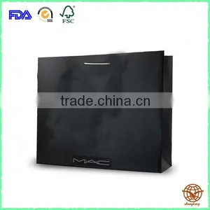 High Quality Gift Bag With Rope Hanle , Matte Black Shopping Bag thumbnail-1
