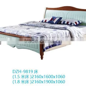 Mediterranean Style Prefab House New Design Solid Wood Blue Bedroom Furniture Set thumbnail-2