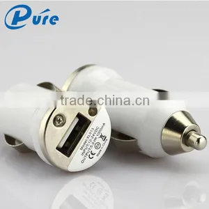 Wholesale Output 5V/1A ABS Shell Material Bullet 1 Port Smart USB Car Charger For Iphone6 and For Samsung thumbnail-1