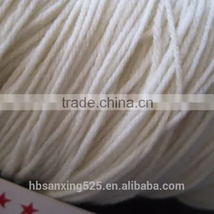 3.9/4NM 80%/10%/10% Superwash Merino Wool/ Cashmere/ Nylon Blend Yarn,raw White/bleached White/dyed Color thumbnail-4