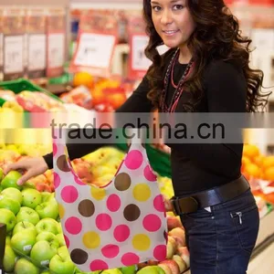 Super Strong Ripstop Nylon Foldable Reusable Bag Grocery Shopping Tote Bag With Built-in Pouch thumbnail-3