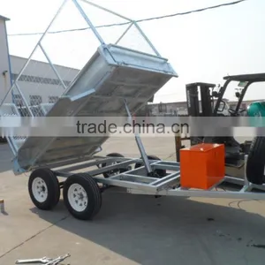 Heavy Duty Galvanized Tandem Hydraulic Tipper Box Trailers thumbnail-2