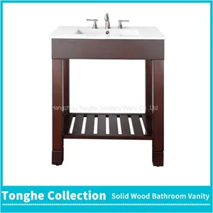 Tonghe Collection Brown Painted Bathroom Vanity thumbnail-2