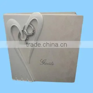Hot New Product Love Heart & Wedding Rings Resin Guest Book thumbnail-1